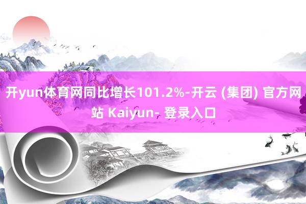 开yun体育网同比增长101.2%-开云 (集团) 官方网站 Kaiyun- 登录入口