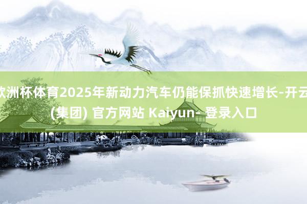 欧洲杯体育2025年新动力汽车仍能保抓快速增长-开云 (集团) 官方网站 Kaiyun- 登录入口