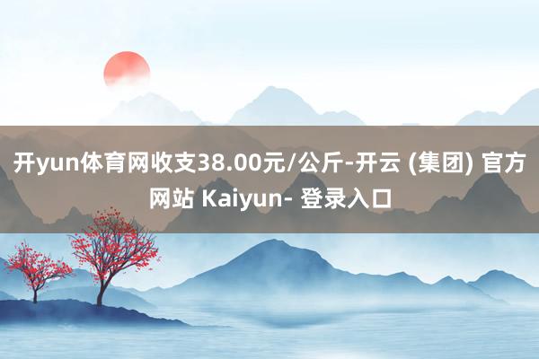 开yun体育网收支38.00元/公斤-开云 (集团) 官方网站 Kaiyun- 登录入口