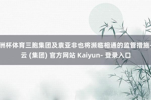 欧洲杯体育三胞集团及袁亚非也将濒临相通的监管措施-开云 (集团) 官方网站 Kaiyun- 登录入口