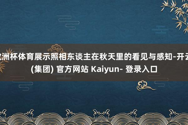 欧洲杯体育展示照相东谈主在秋天里的看见与感知-开云 (集团) 官方网站 Kaiyun- 登录入口