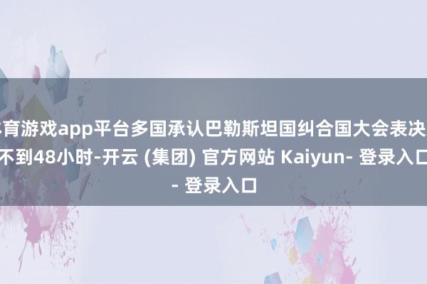 体育游戏app平台多国承认巴勒斯坦国纠合国大会表决后不到48小时-开云 (集团) 官方网站 Kaiyun- 登录入口